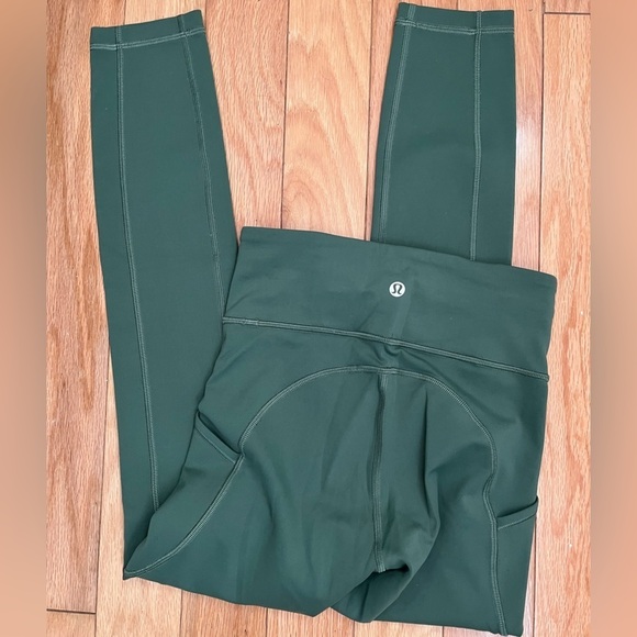 Lululemon Invigorate High Rise Tight 25" Algae Green Size 2 - Picture 3 of 6